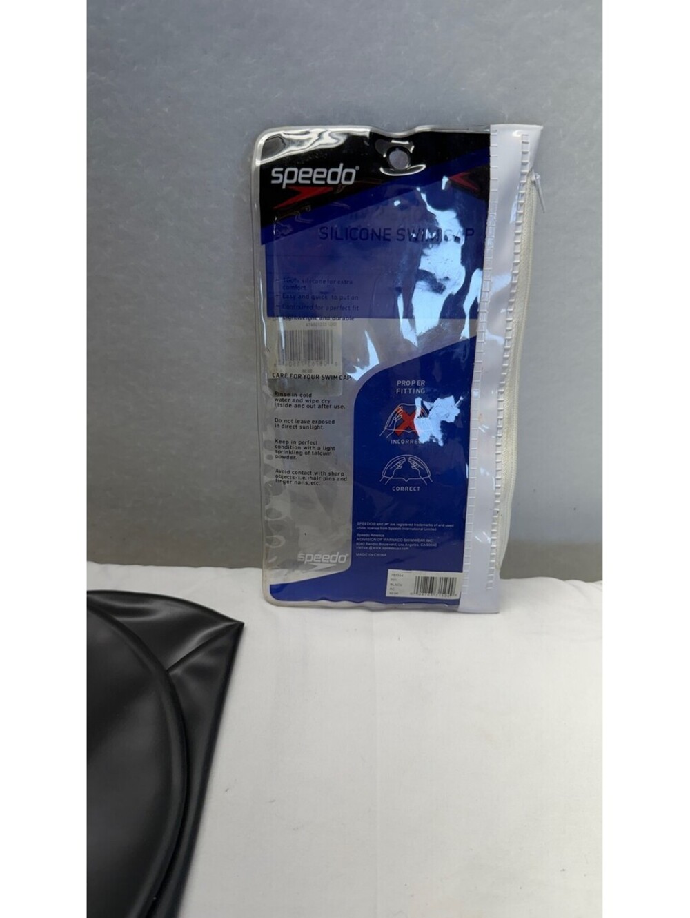 Speedo Silicone Swim Cap Black E-4 - Picture 3 of 6